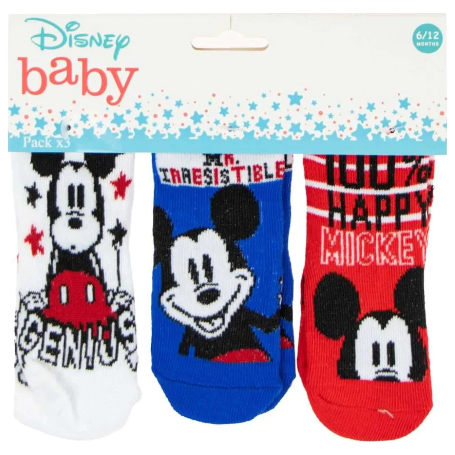 Disney Mickey Genius Baby Socks 0 6 luni poza produsului