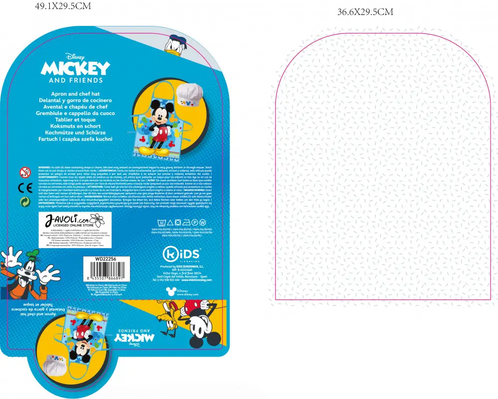 Disney Mickey Sort de Bucatarie pentru Copii Set de 2 piese poza produsului