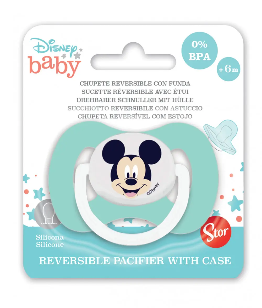 Disney Mickey Reversible Suzeta bebelusi cu carcasa poza produsului