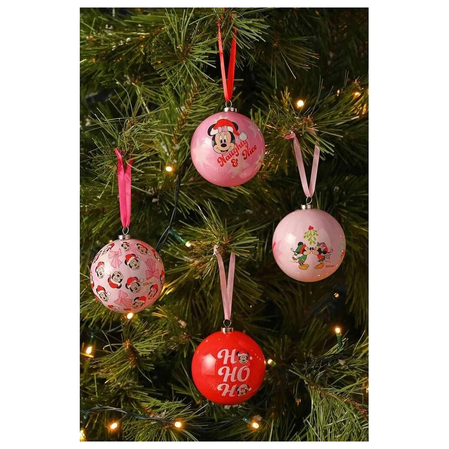 Disney Mickey & Minnie Set de 4 globuri de Craciun poza produsului