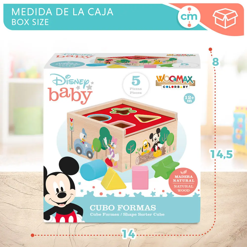 Disney Mickey Minnie forme cubice din lemn poza produsului