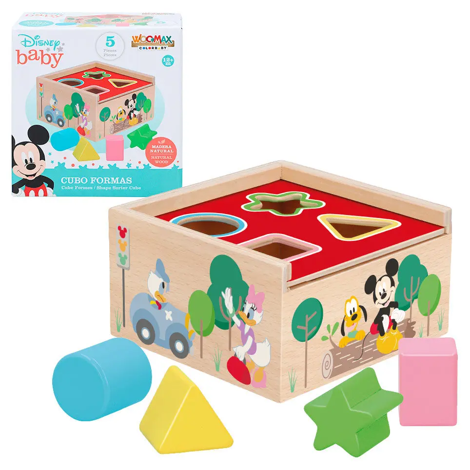 Disney Mickey Minnie forme cubice din lemn poza produsului