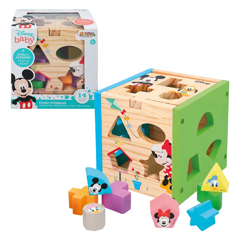 Disney Mickey Minnie cuburi din lemn cu forme poza produsului