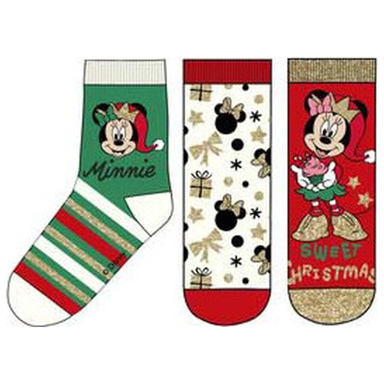 Disney Mickey, Minnie Surprise Christmas Ciorapi pentru copii 23/26 poza produsului