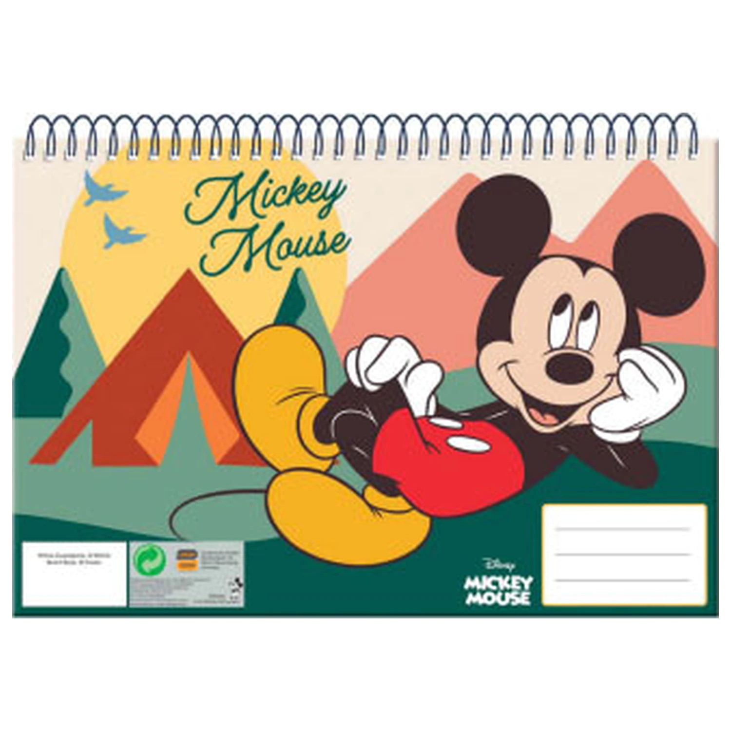 Disney Mickey Nature A/4 caiet de schite spiralat, 30 foi poza produsului