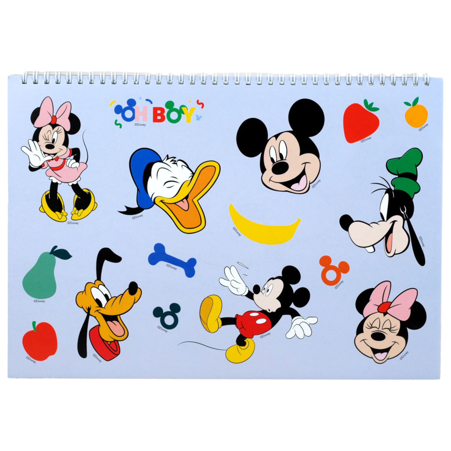 Disney Mickey Oh Boy Bloc de desen spiralat A4 cu 40 de coli cu autocolante poza produsului