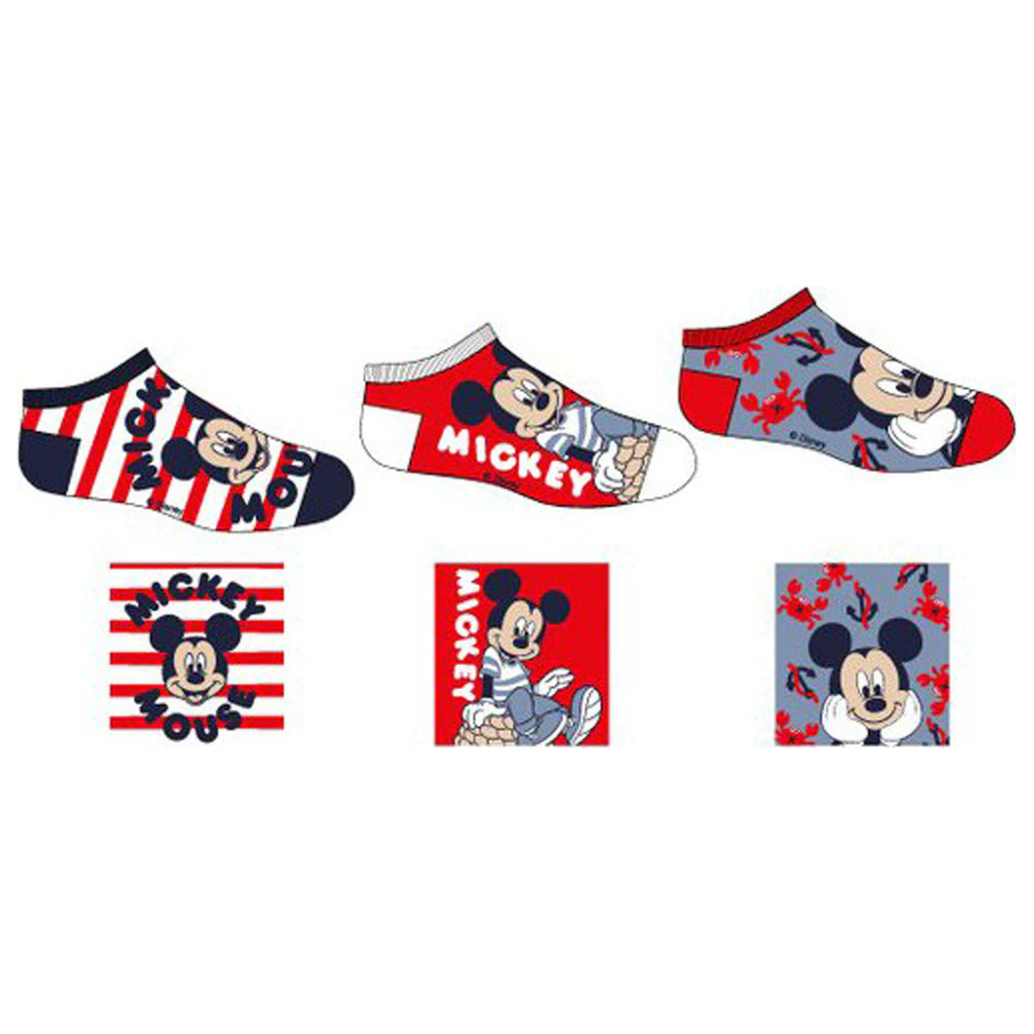 Disney Mickey Red Style secret socks pentru copii 31/34 poza produsului