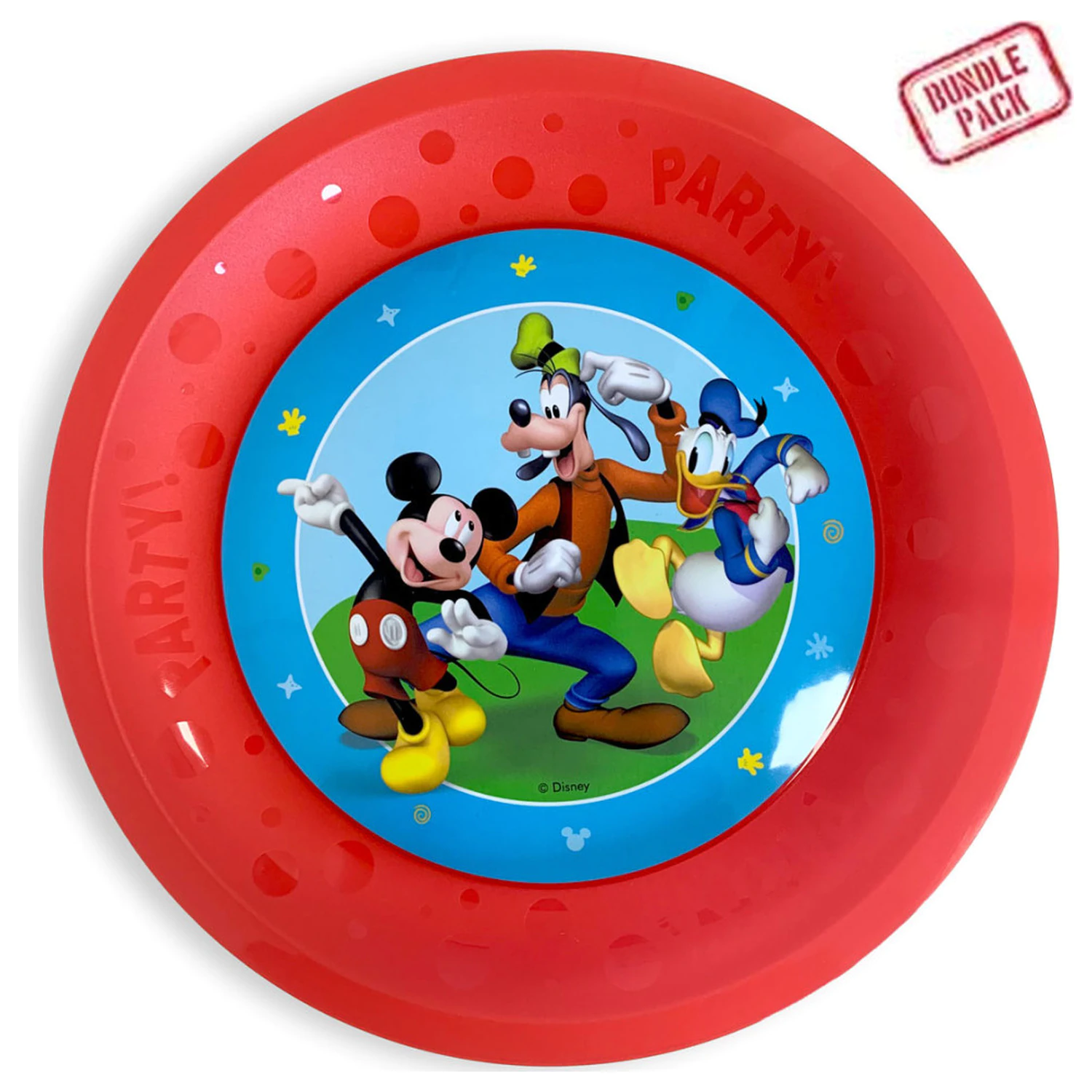 Disney Mickey Rock the House micro premium plastic flat plate set de 4 piese 21 cm poza produsului