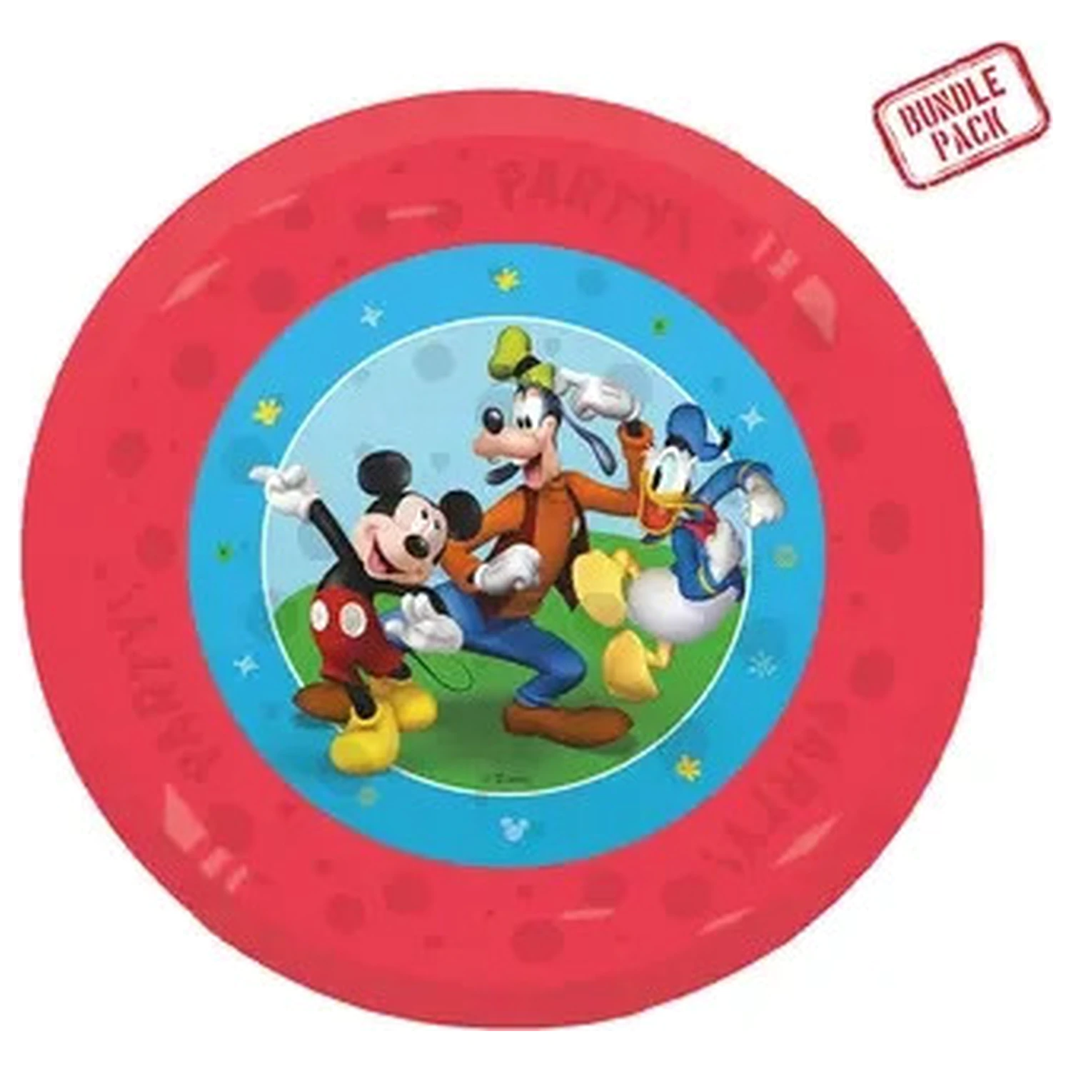 Disney Mickey Rock the House micro premium plastic flat plate set de 4 piese 21 cm poza produsului