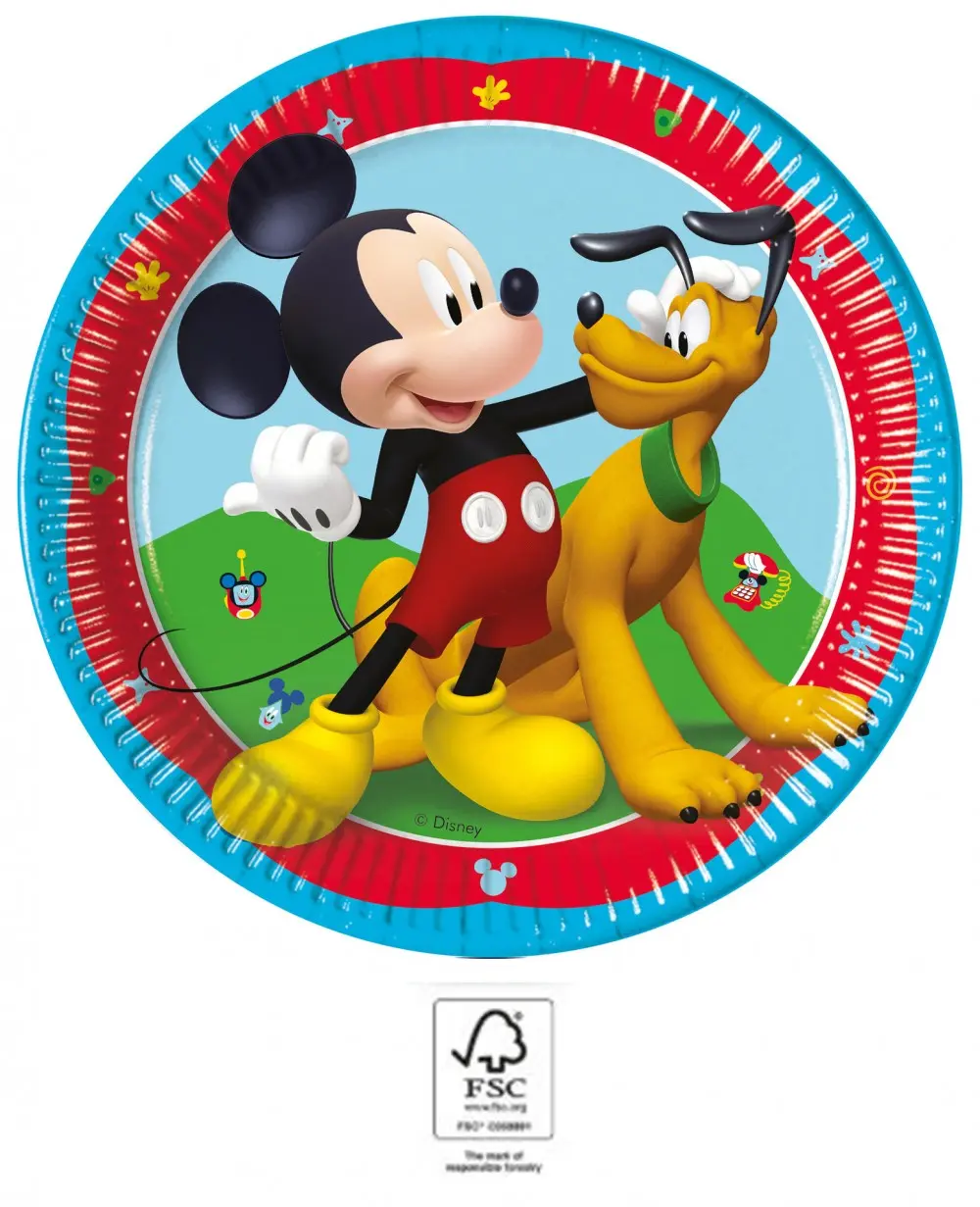 Disney Mickey Rock the House farfurie de hârtie 8 piese 20 cm FSC poza produsului