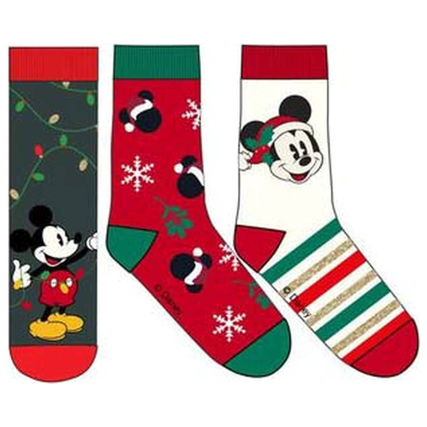Disney Mickey Caciula Mos Craciun Craciun Barbati Sosete 36/40 poza produsului