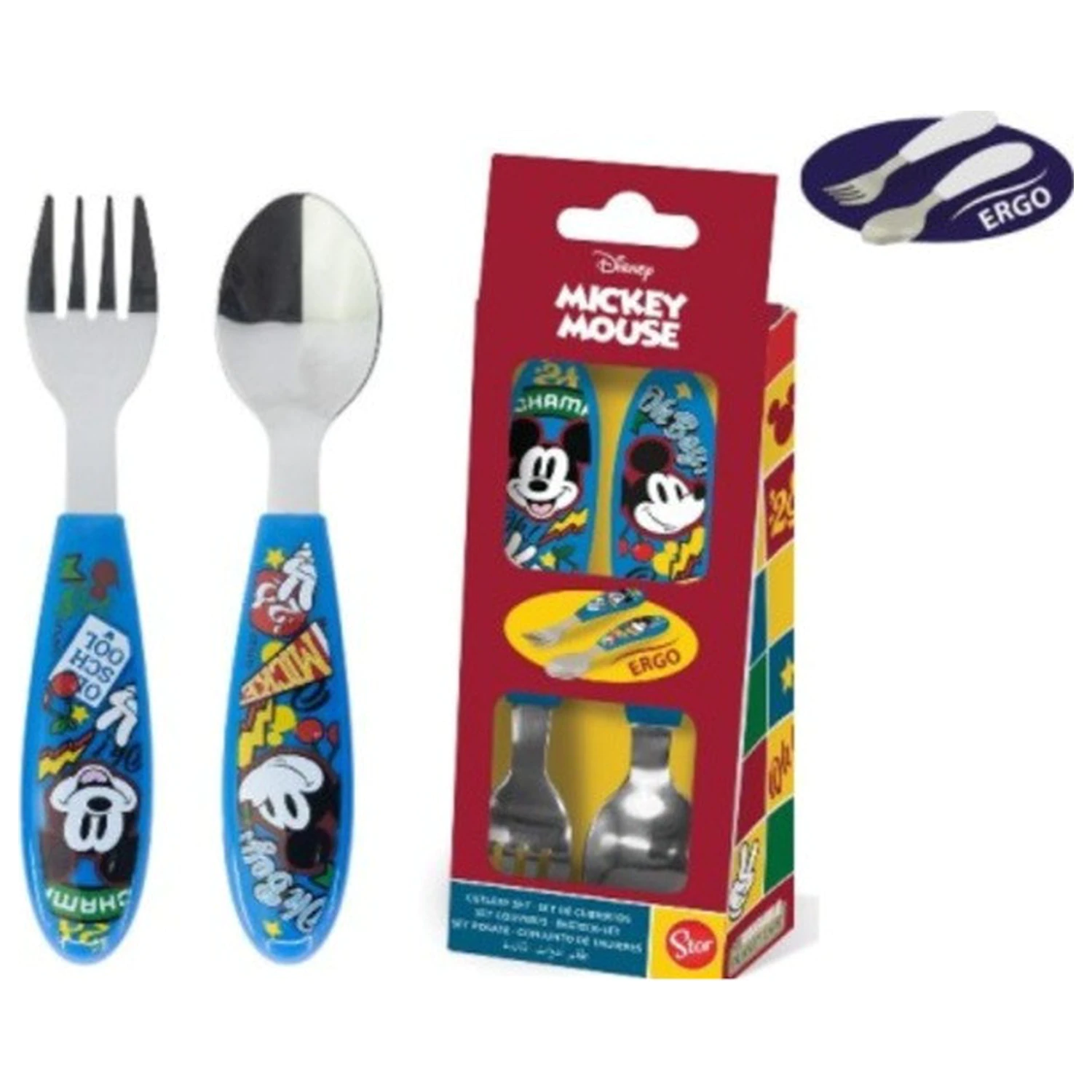 Disney Mickey True Champions Metal Ergo Set tacamuri - 2 piese poza produsului