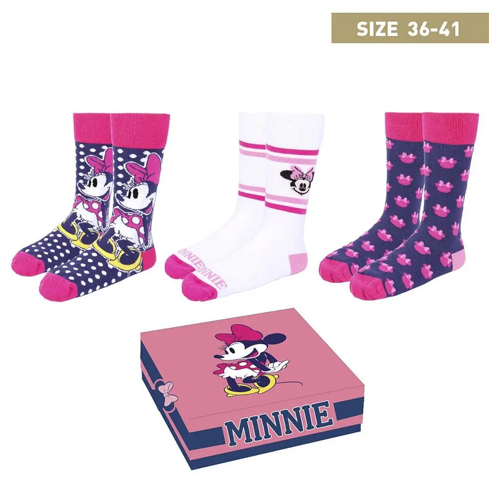 Disney Socks set de 3 perechi Minnie Mouse 36-41 poza produsului