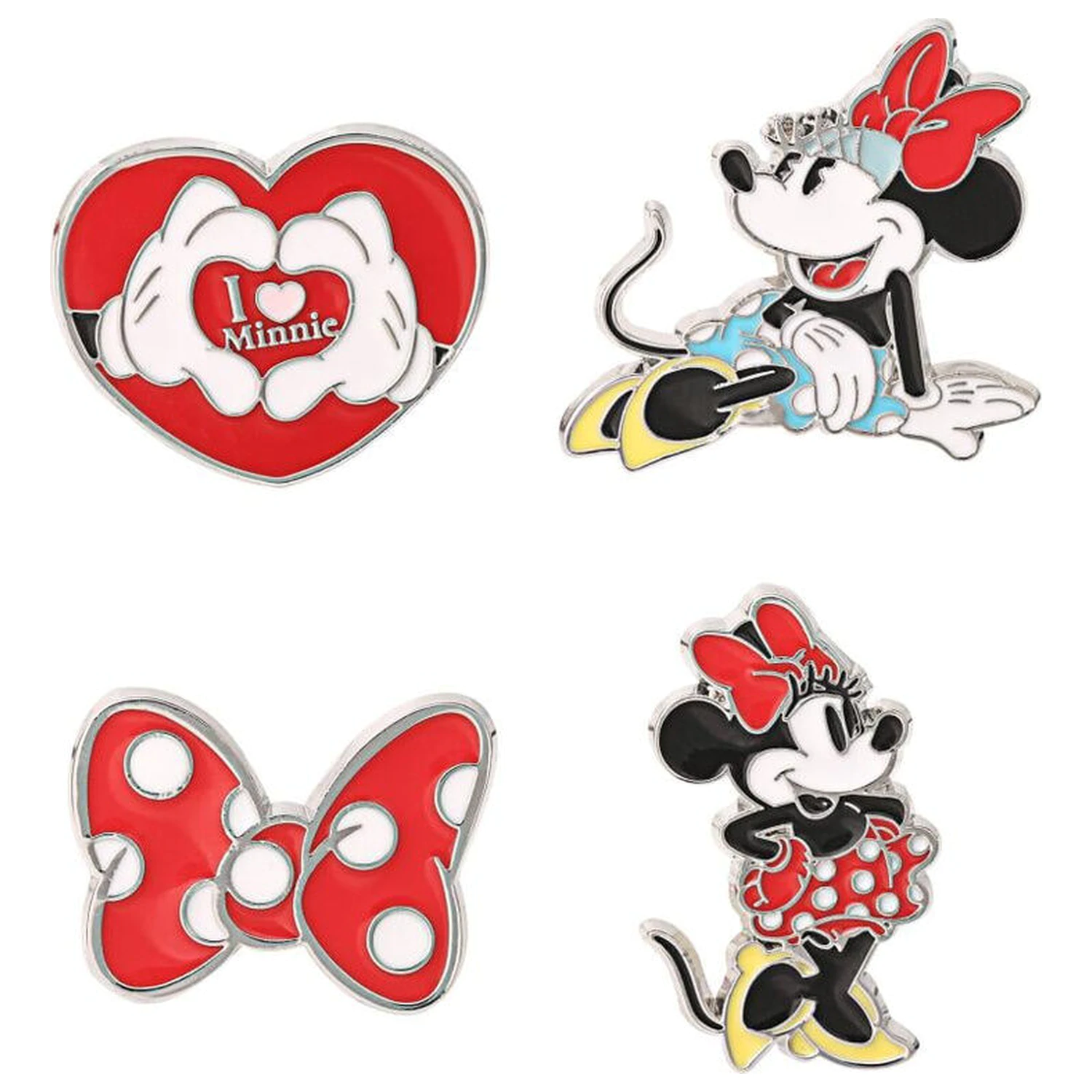Disney Minnie set de 4 insigne metalice poza produsului