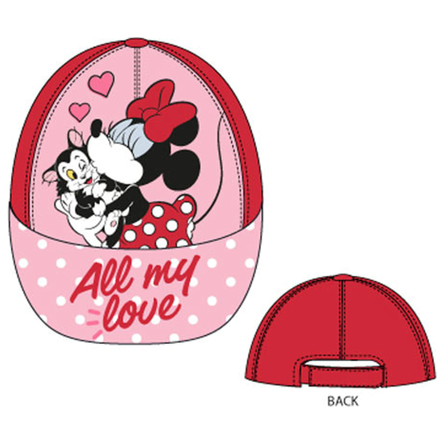 Disney Minnie All My Love Red șapcă de baseball pentru copii 52 cm poza produsului