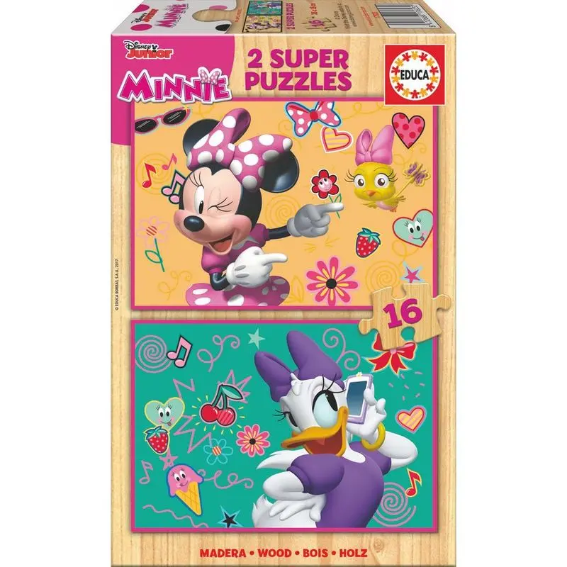 Disney Minnie and The Happy Helpers puzzle din lemn 2x16 piese poza produsului
