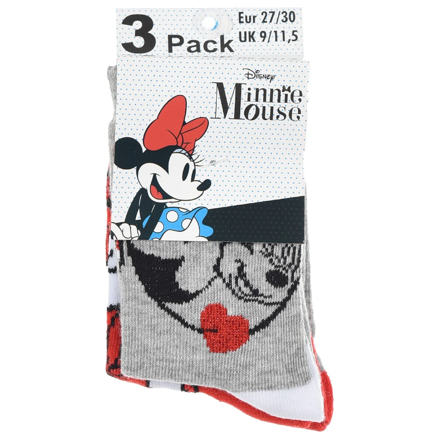 Disney Minnie Mouse Red Bow Sosete pentru copii 31/34 poza produsului