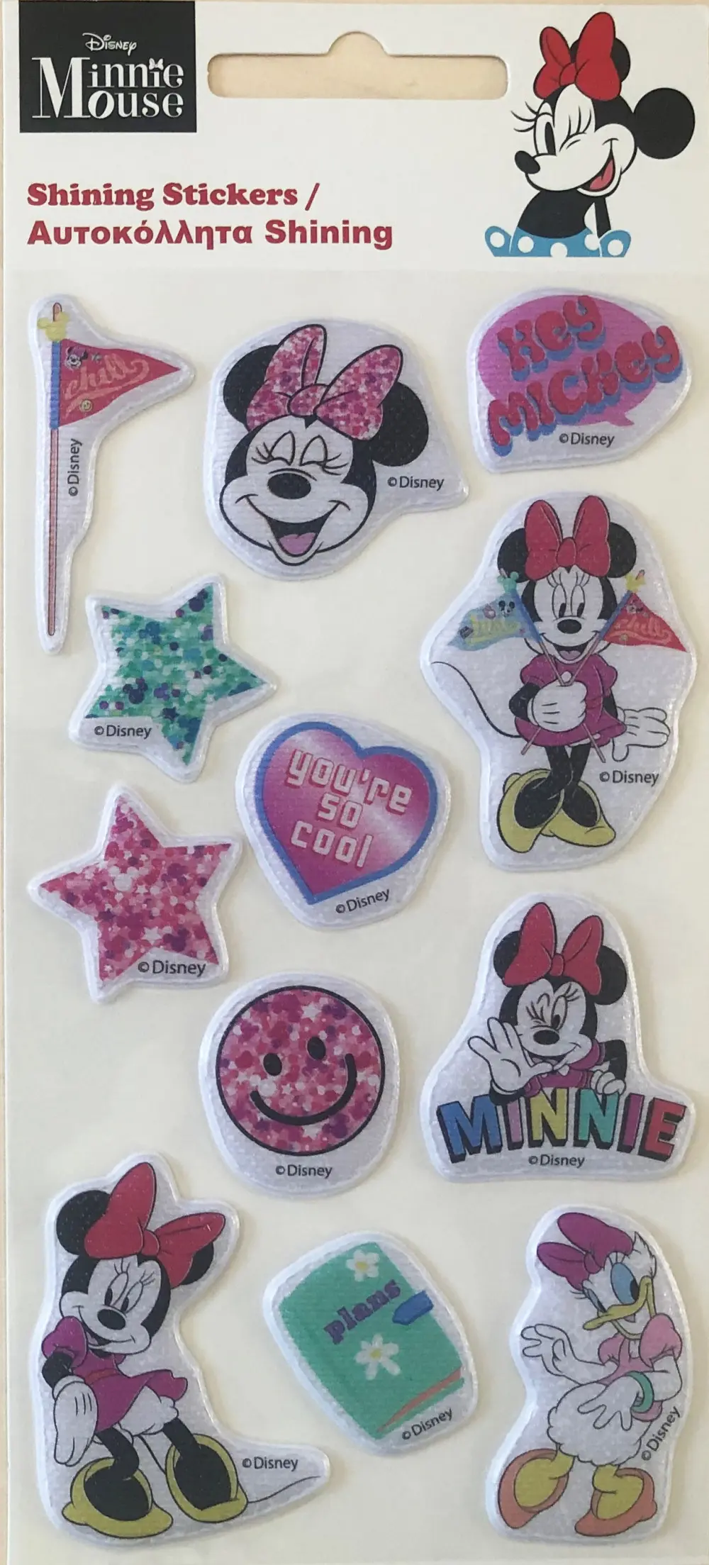 Disney Minnie sparkling puffy foam sticker set poza produsului