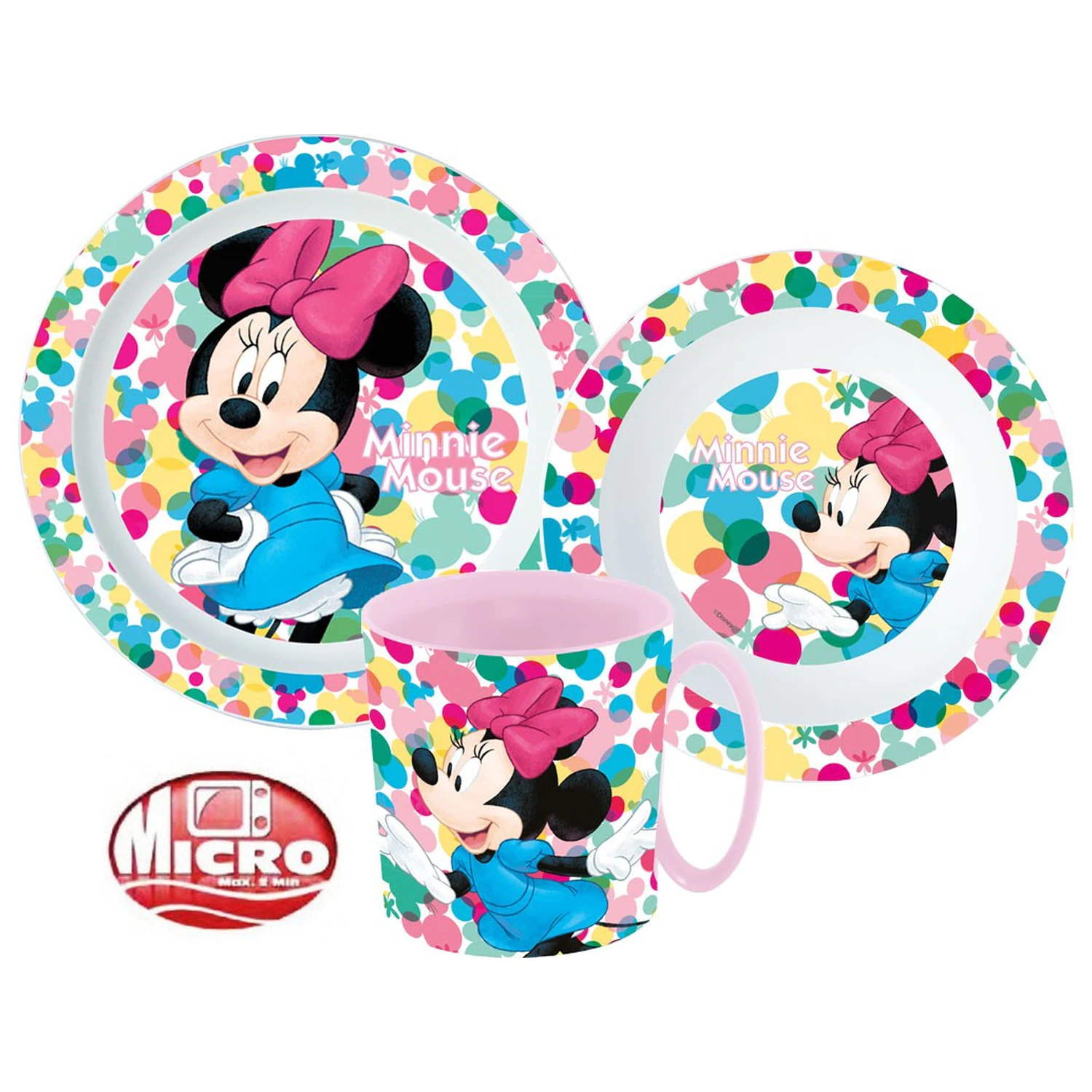 Disney Minnie Feel Good Set vesela, set Micro Plastic cu o cana de 350ml poza produsului