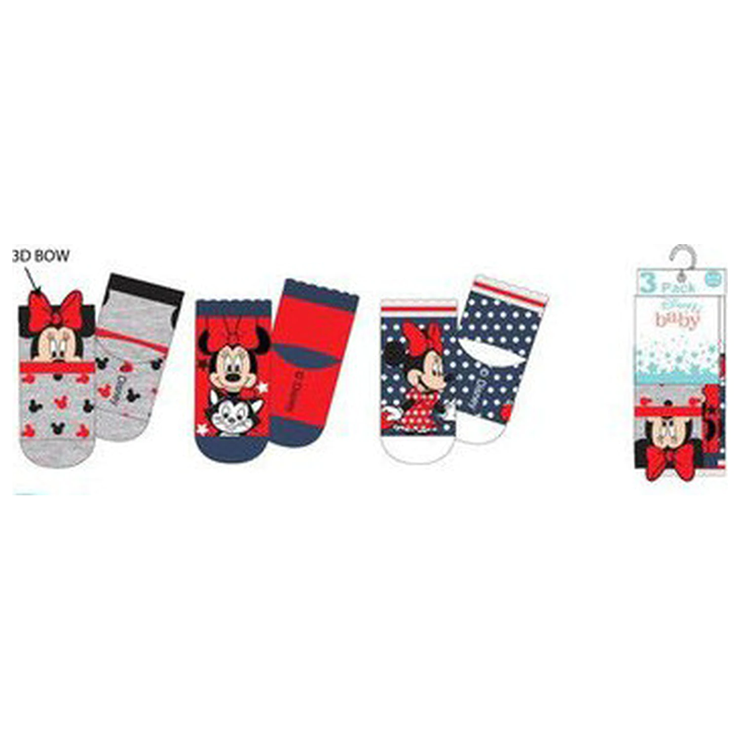 Disney Minnie Figaro șosete bebeluși 0-6 luni poza produsului