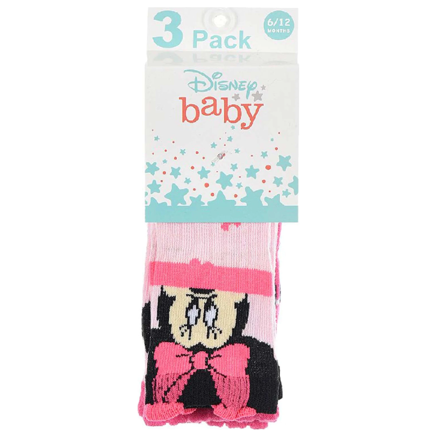 Disney Minnie Figaro Sosete de bebelusi roz 0-6 luni poza produsului