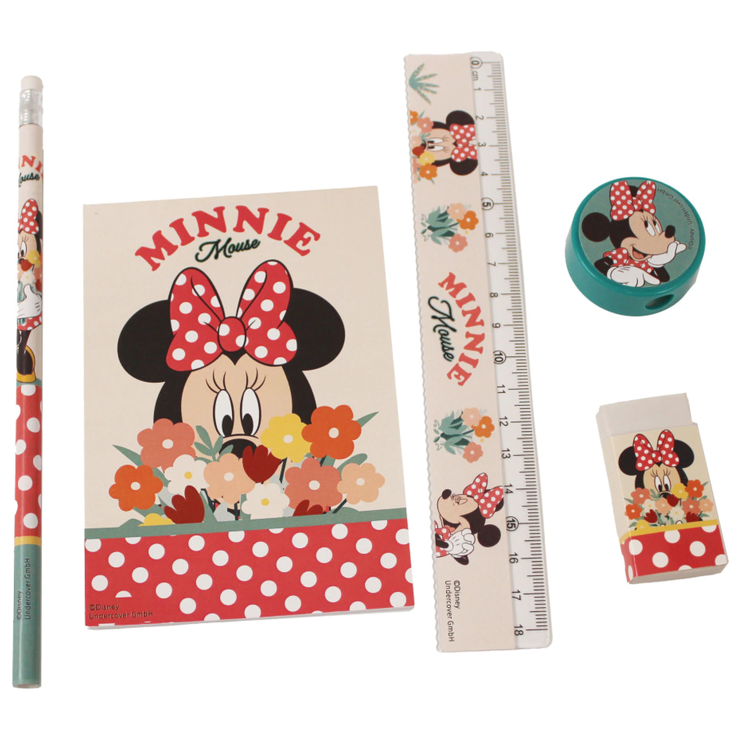 Disney Minnie Floral Set papetarie 5 bucati poza produsului