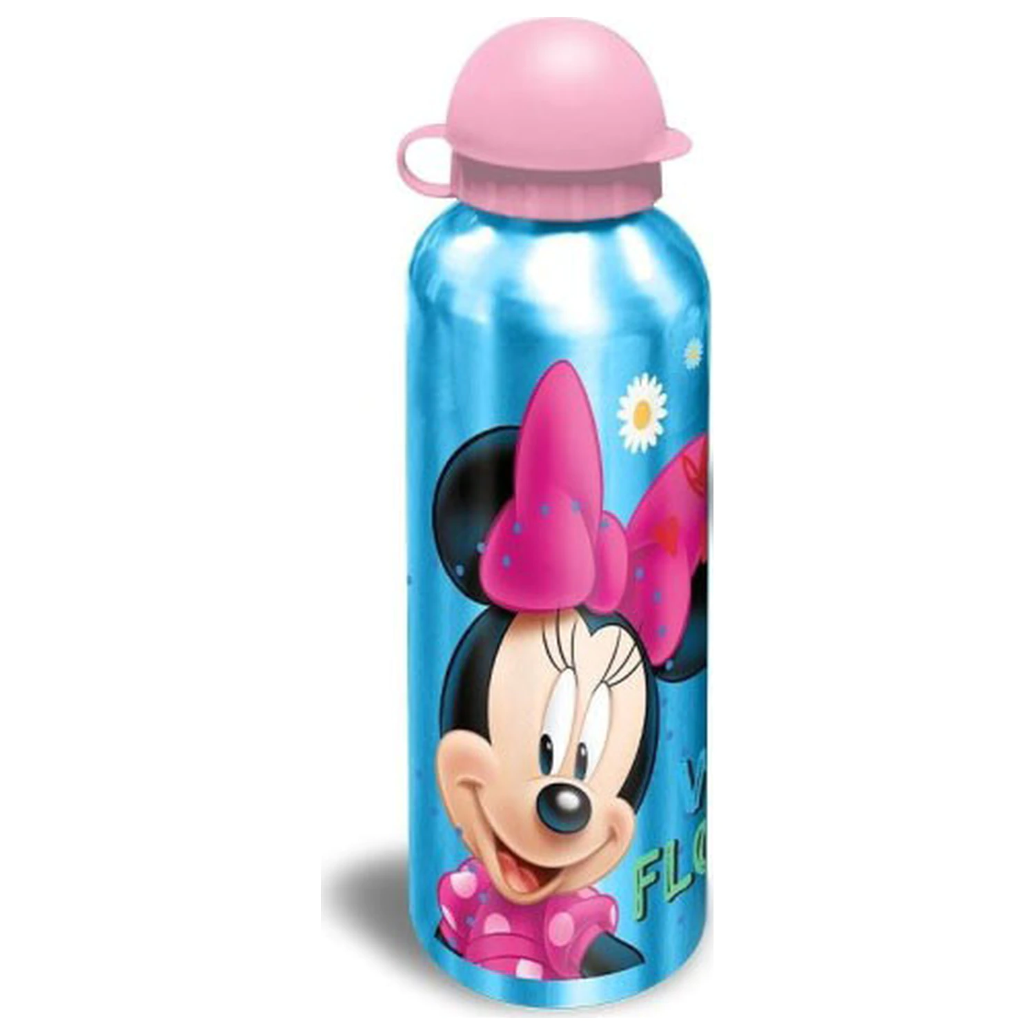 Disney Minnie Flower sticla de baut din aluminiu cu capac cu pai 500 ml poza produsului