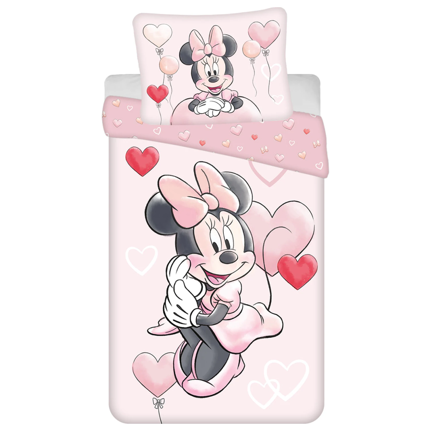 Disney Minnie Heart Balloons Set Husă de Pilotă 140x200cm, 70x90cm poza produsului