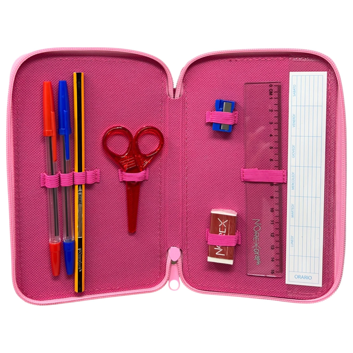 Disney Minnie Lovely Charm Etui pentru creioane plin, cu 3 nivele poza produsului