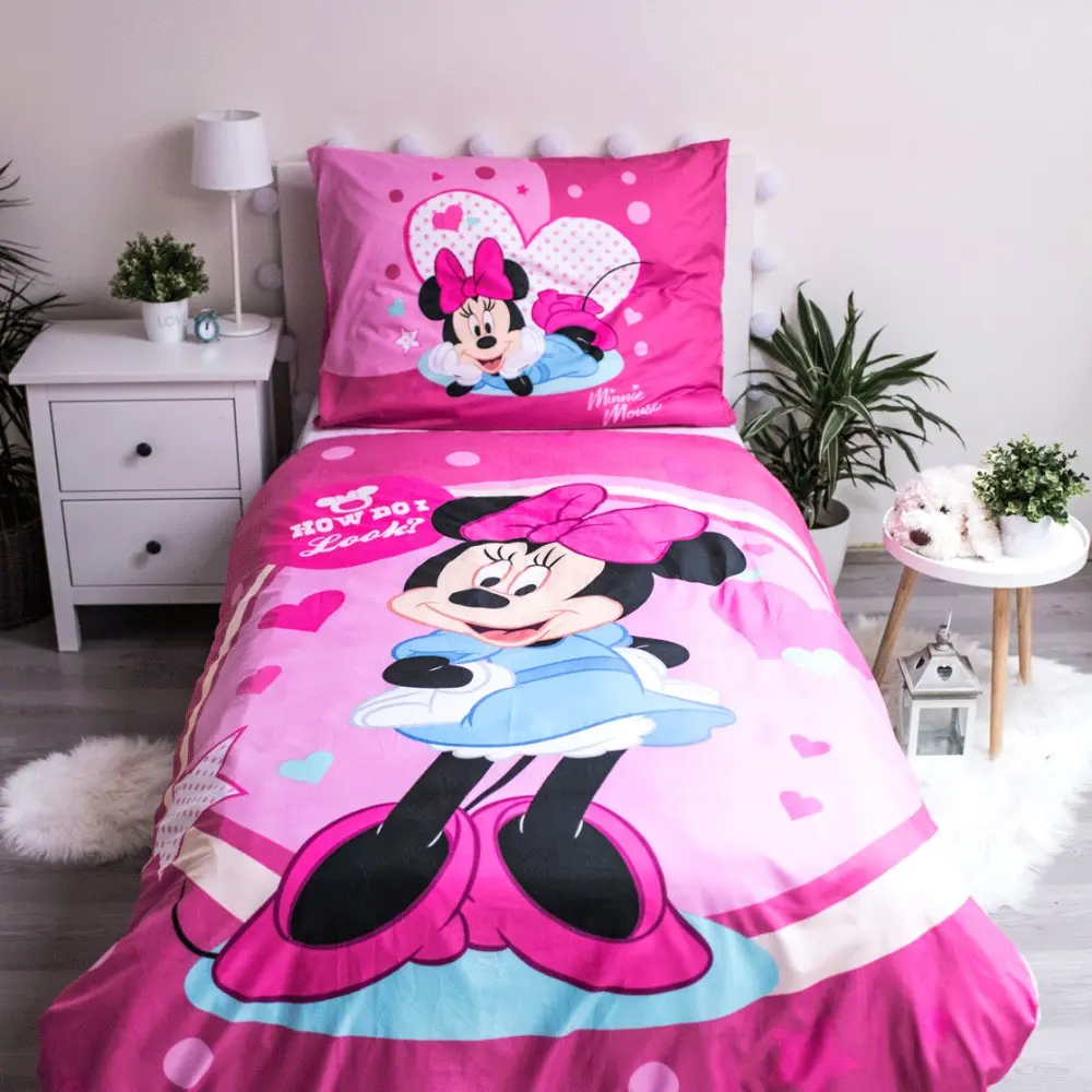 Disney Minnie Microfiber Husa de plapuma 140x200cm, 70x90cm poza produsului
