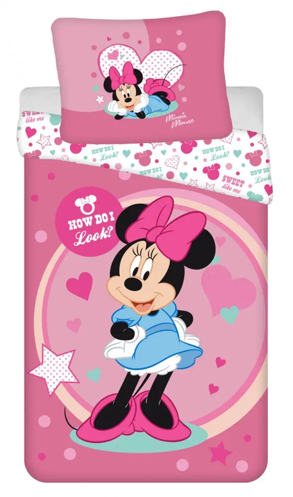 Disney Minnie Microfiber Husa de plapuma 140x200cm, 70x90cm poza produsului