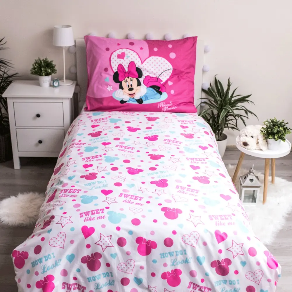 Disney Minnie Microfiber Husa de plapuma 140x200cm, 70x90cm poza produsului