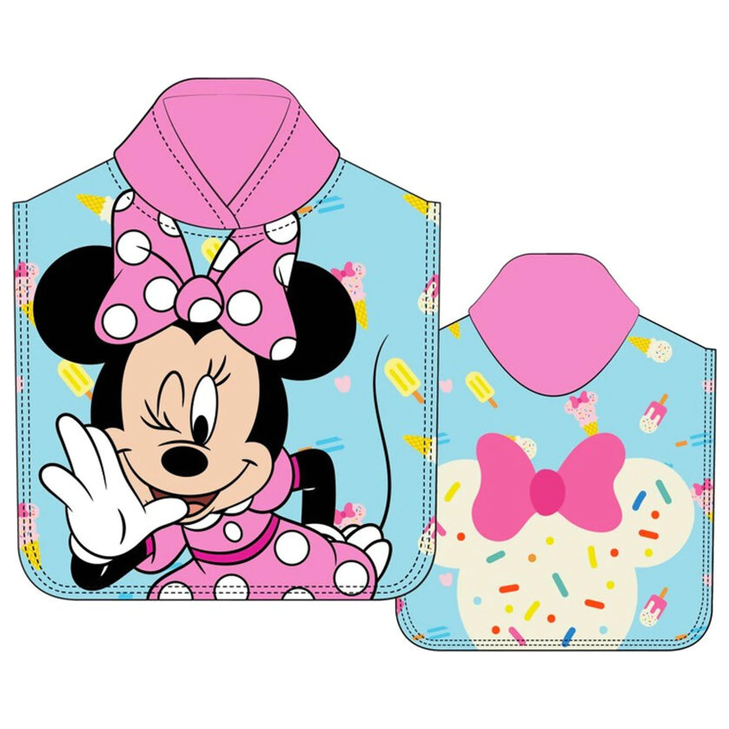 Disney Minnie prosop poncho din microfibra poza produsului
