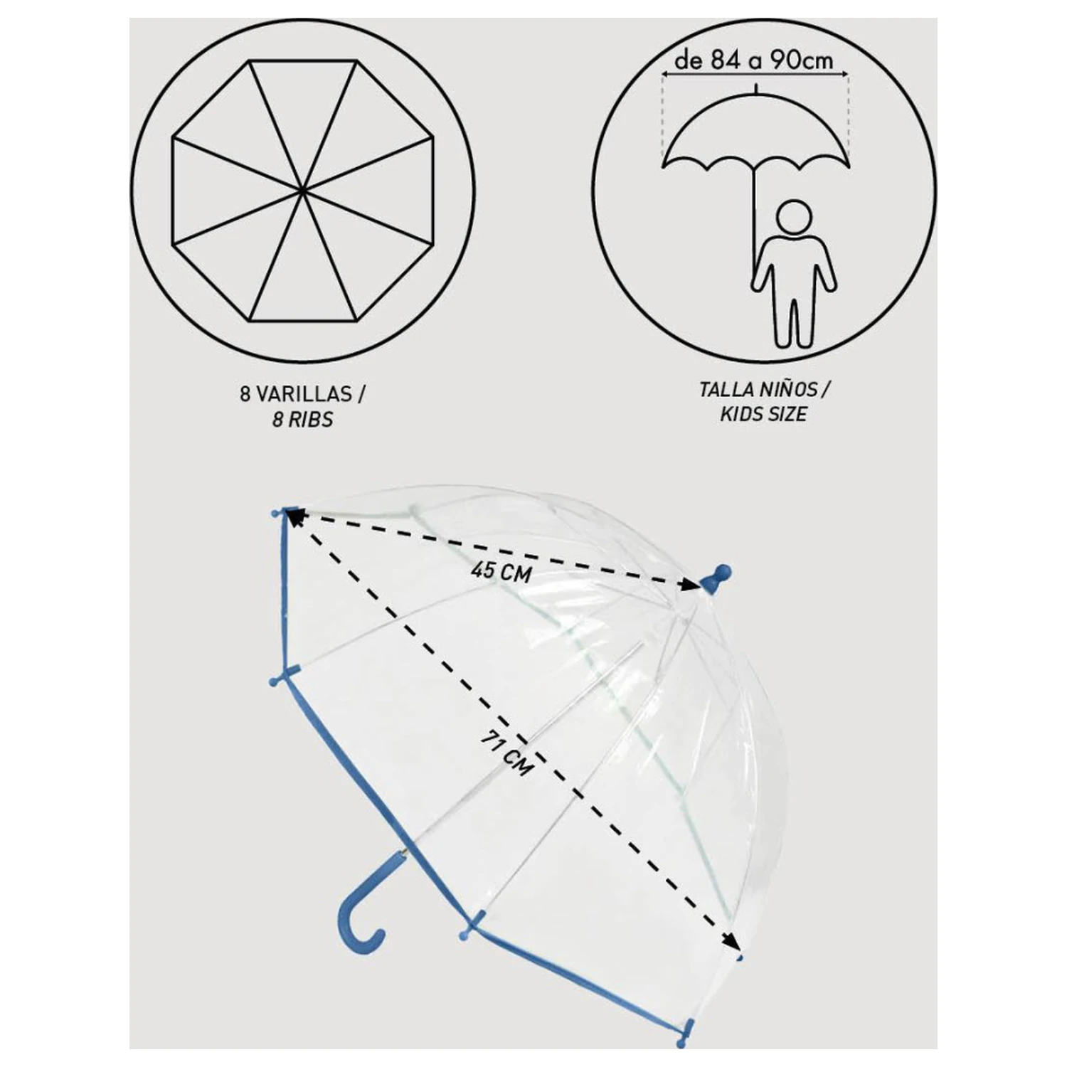 Disney Minnie Paint Kids Umbrela transparenta Ø71 cm poza produsului