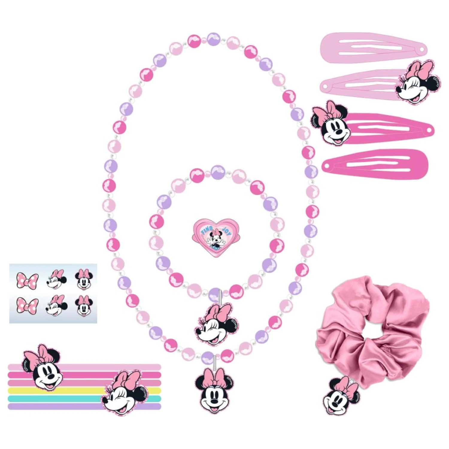 Disney Minnie Pink Hair Accessory and Jewelry Set 15 piese poza produsului