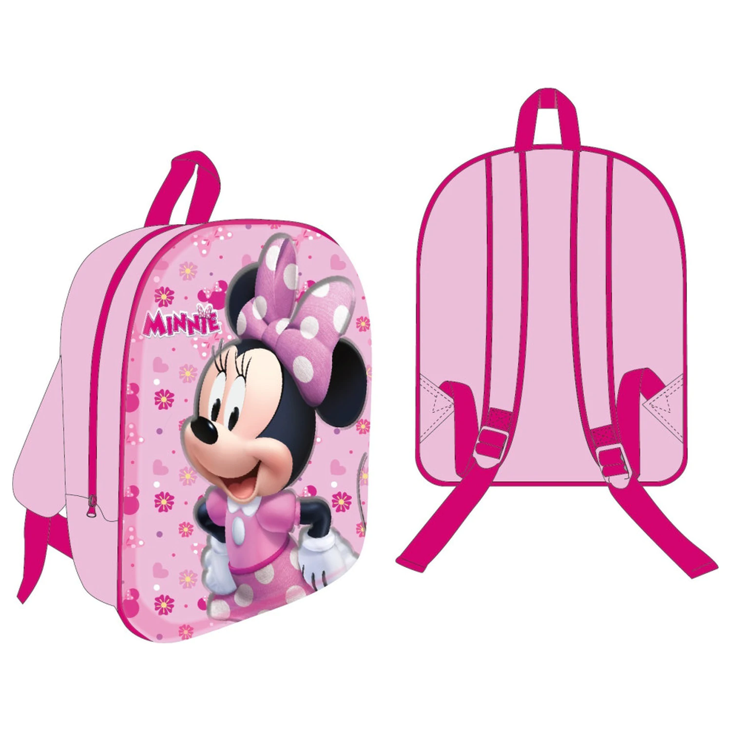 Disney Minnie Pink Paradise Rucsac 3D, Geanta 30 cm poza produsului