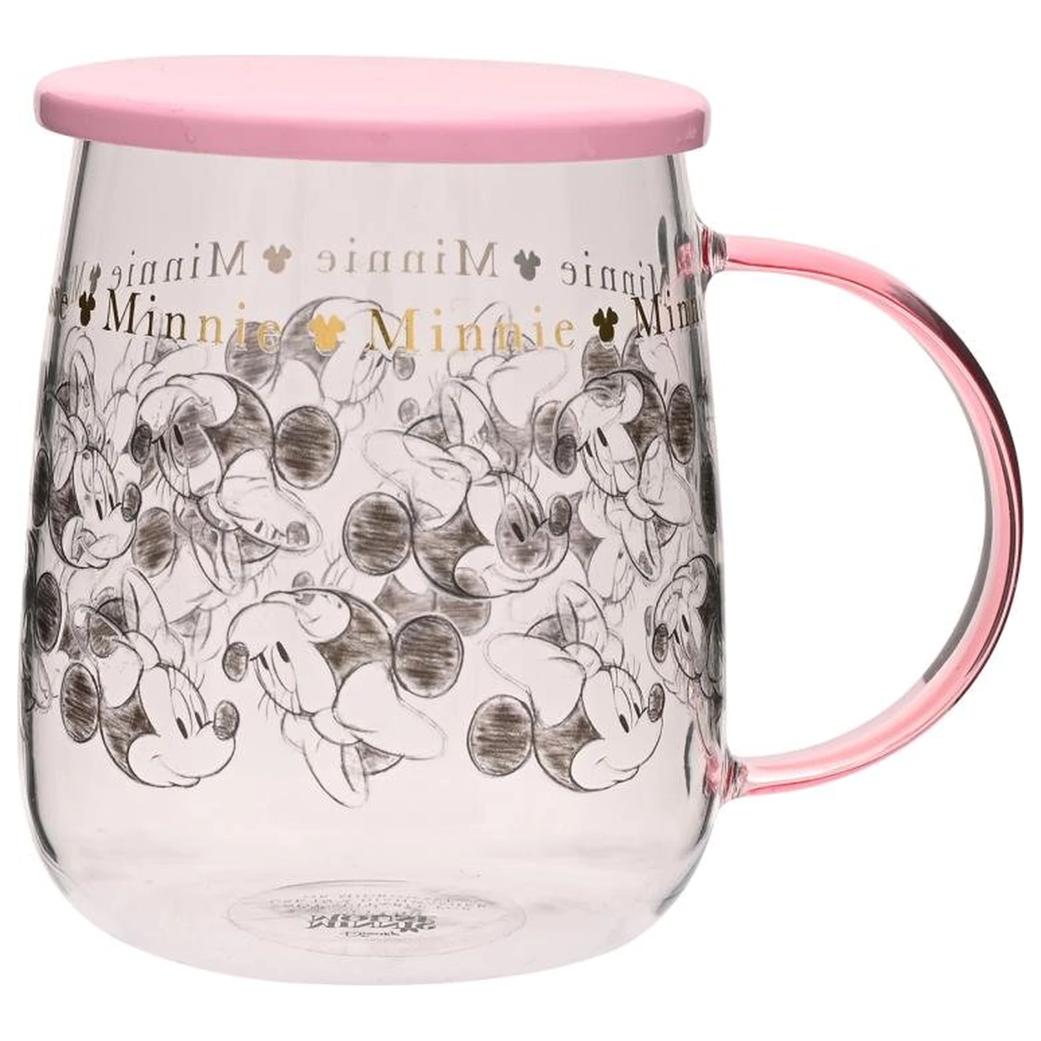 Disney Minnie Cană de sticlă cu capac (532 ml) poza produsului