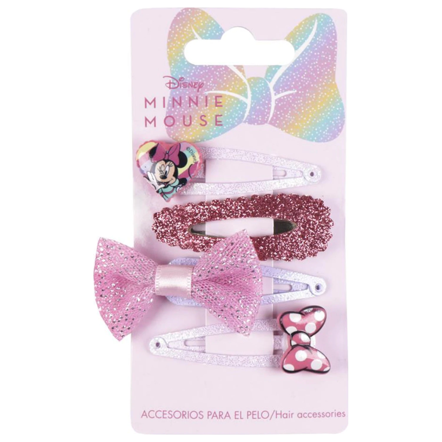 Disney Minnie Rainbow Hair Clip Set 4 bucati poza produsului