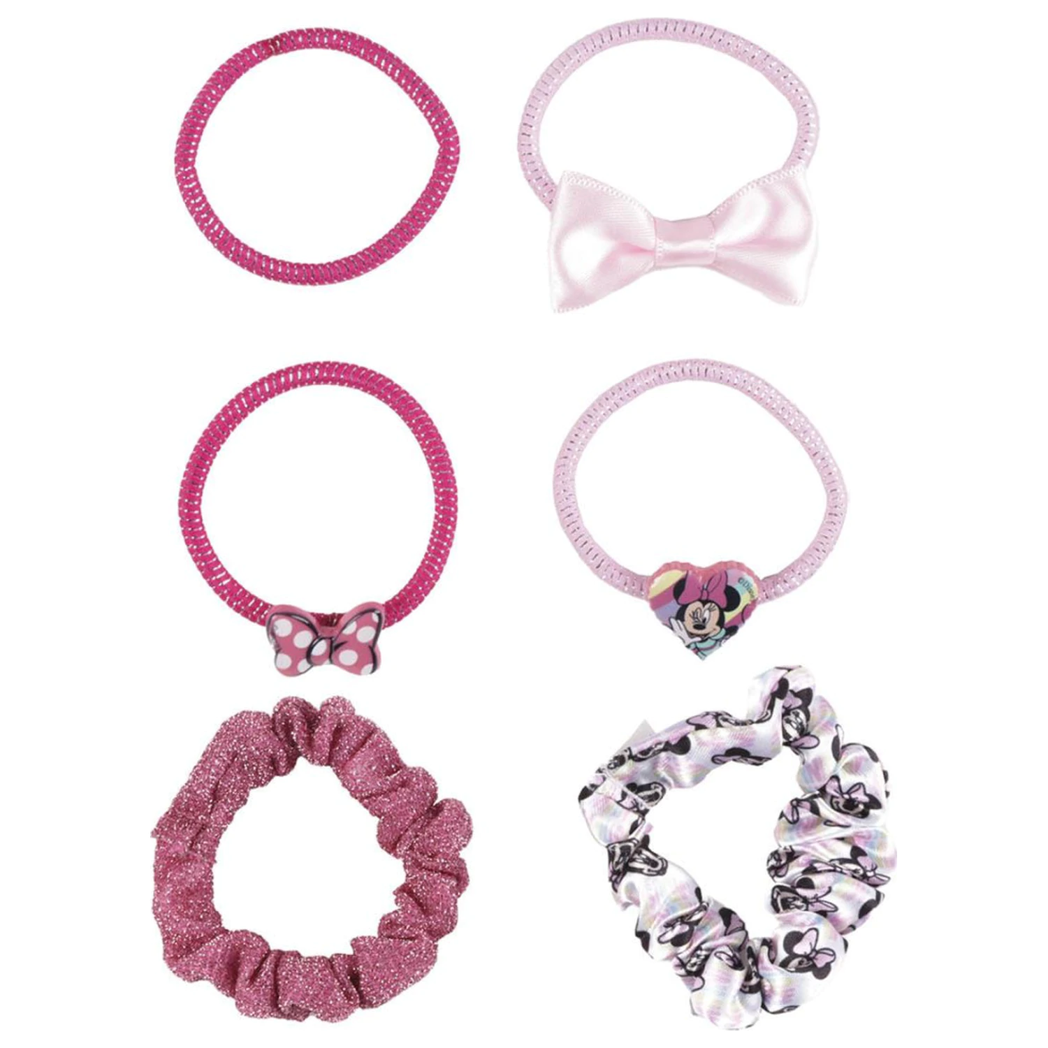 Disney Minnie Rainbow Hair Tie Set 6 bucăți poza produsului