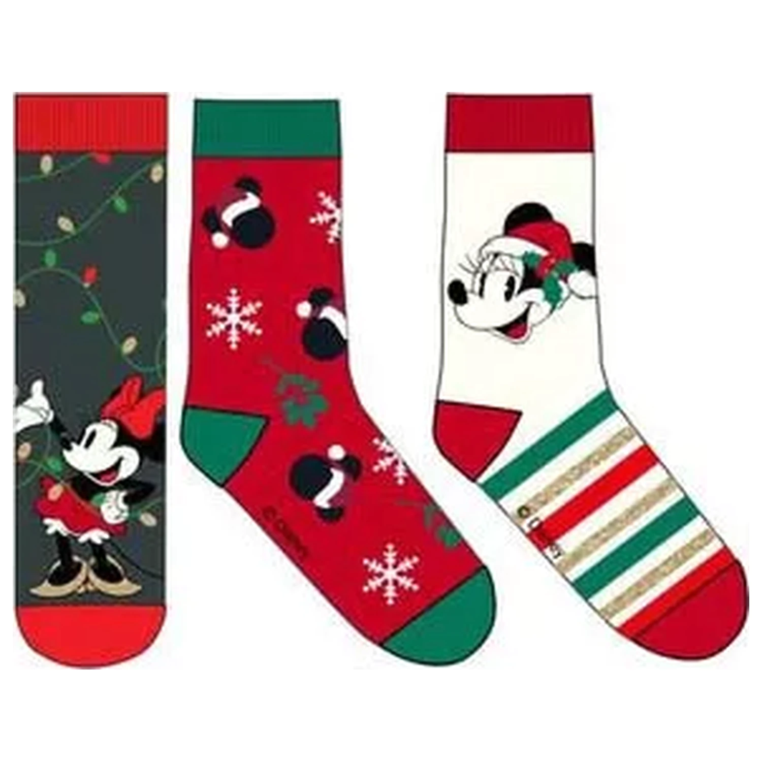Disney Minnie Skylight Christmas Șosete dama Pachet 36/38 poza produsului