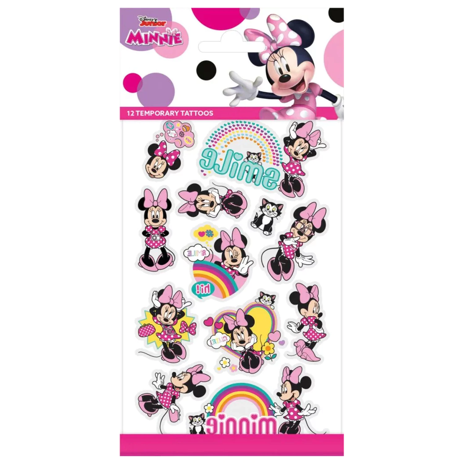 Disney Minnie Smile Tattoo 12 buc poza produsului