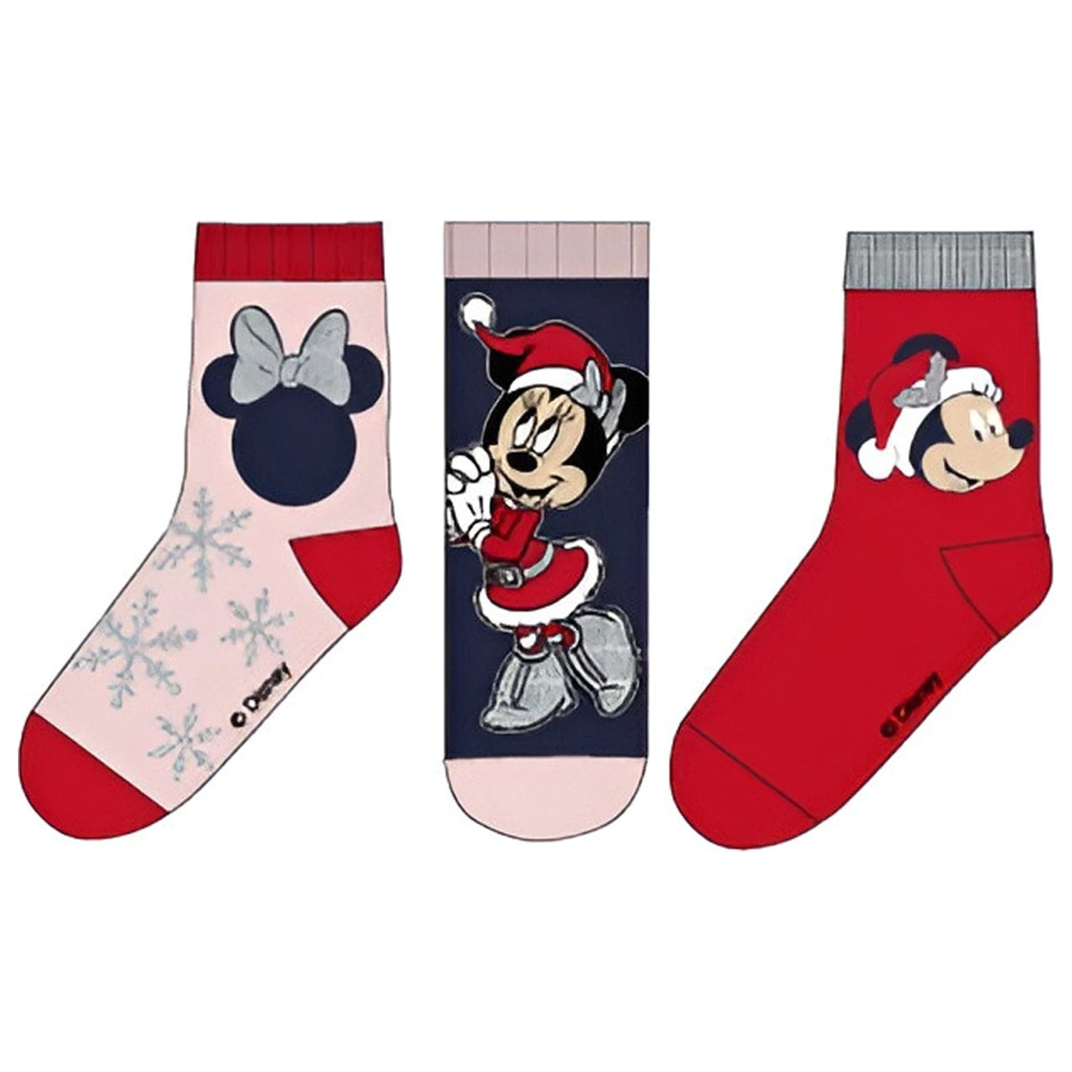 Disney Minnie Snow Blue Christmas Șosete pentru copii 27/30 poza produsului