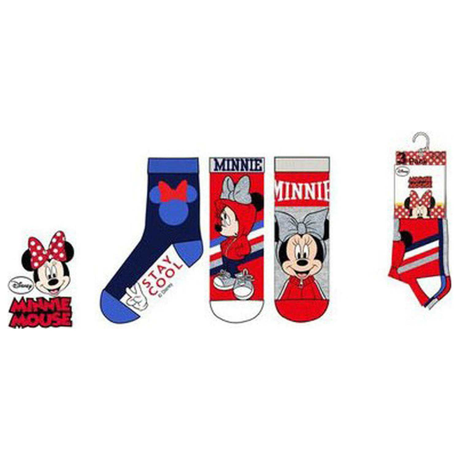 Disney Minnie Stay Cool Red șosete pentru copii 31/34 poza produsului
