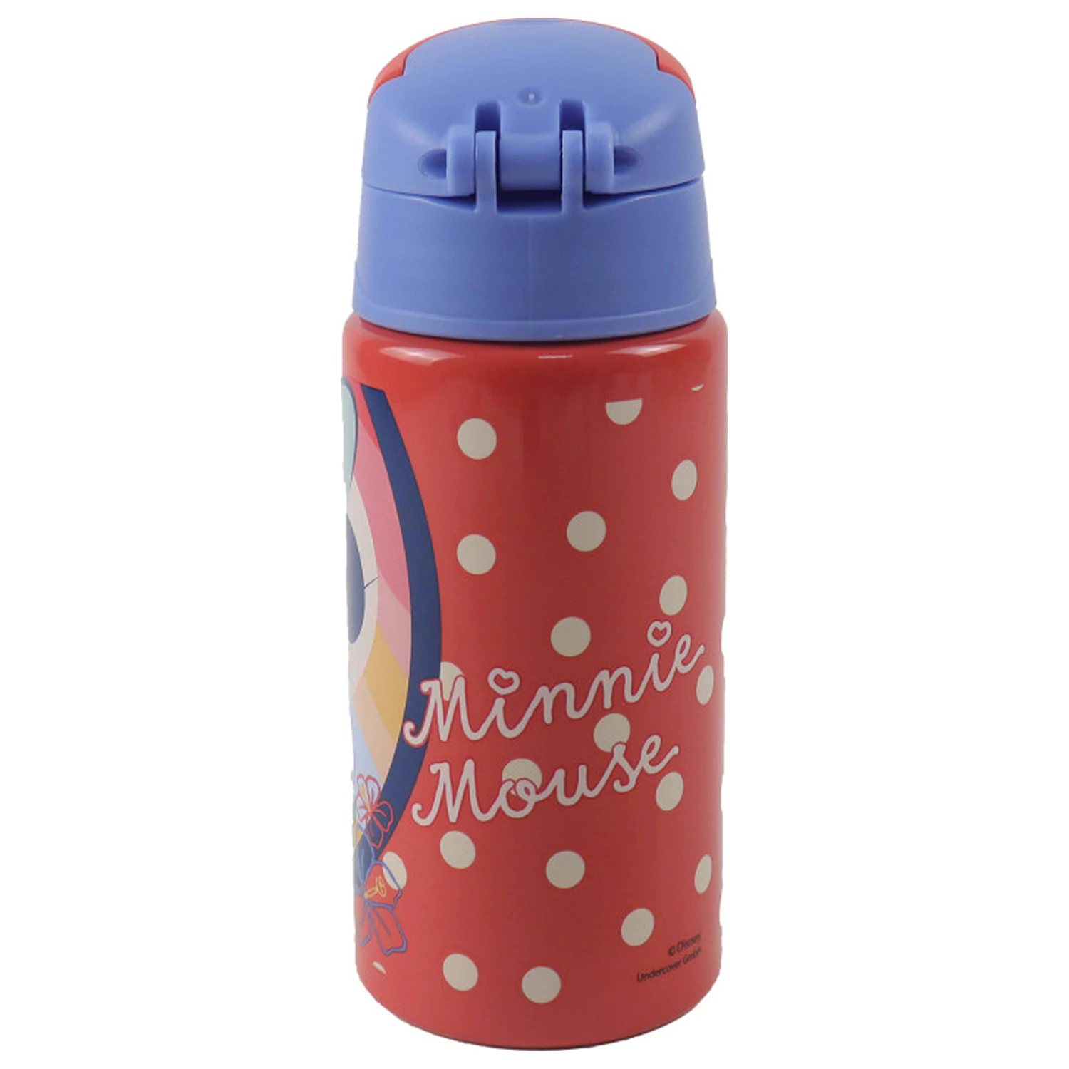Disney Minnie Summer Aluminum Straw Sticla de apa cu carlig 500 ml poza produsului