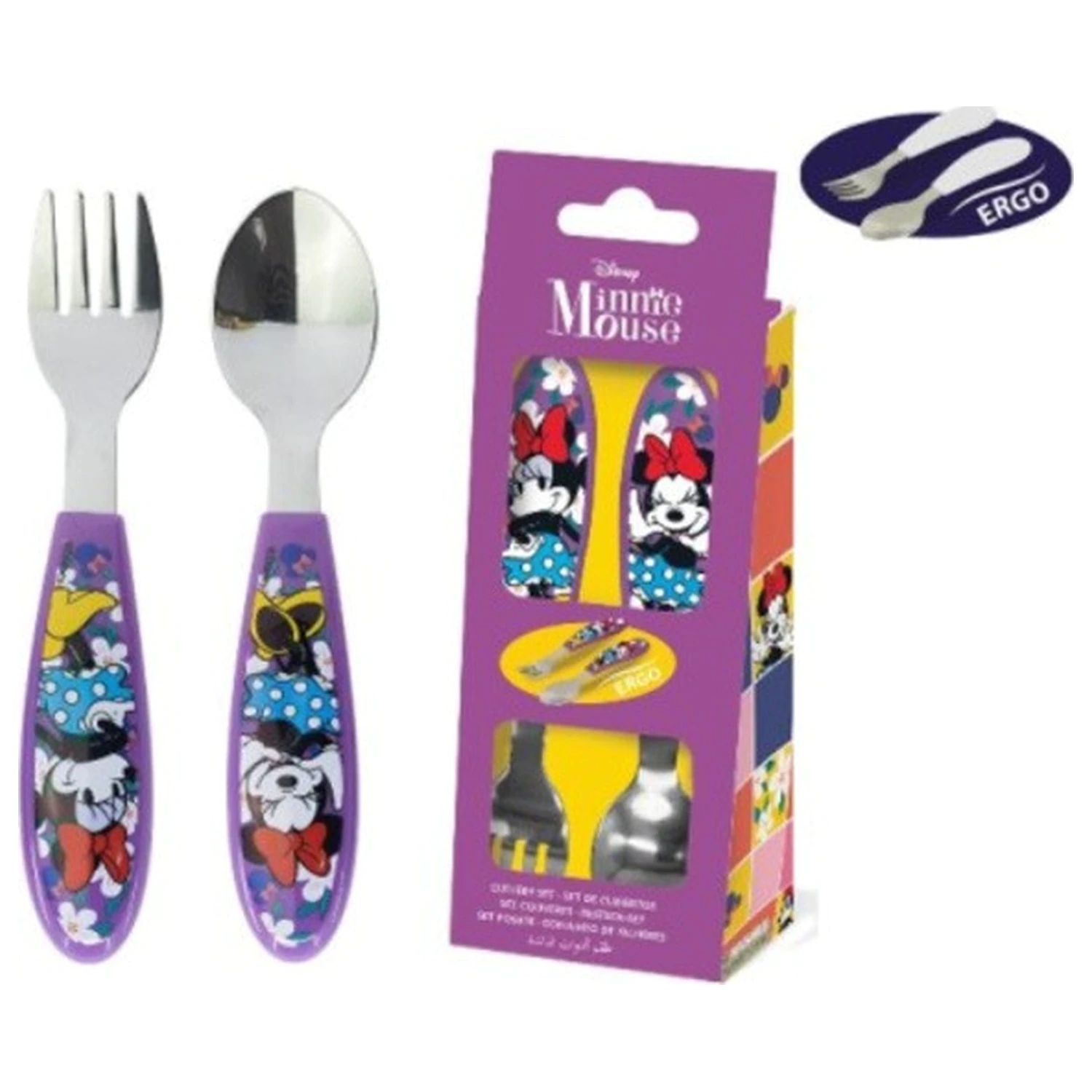 Disney Minnie Sunshine Set tacâmuri metalic ergonomic - 2 bucati poza produsului
