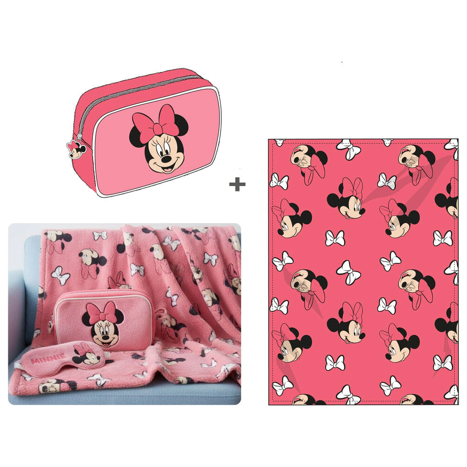 Disney Minnie set patura + husa 100x140cm poza produsului