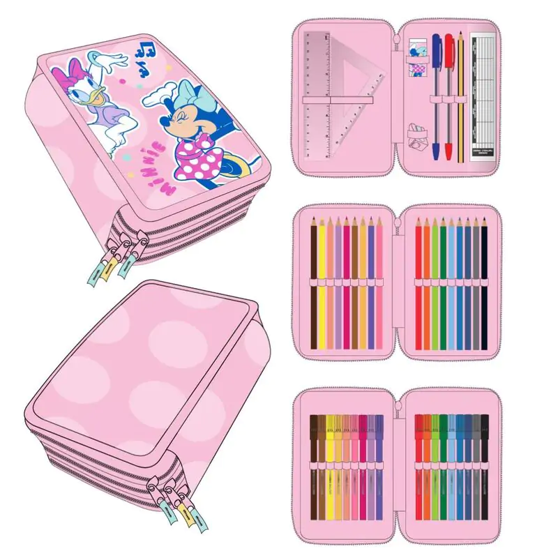 Disney Minnie etui triplu pentru creioane poza produsului