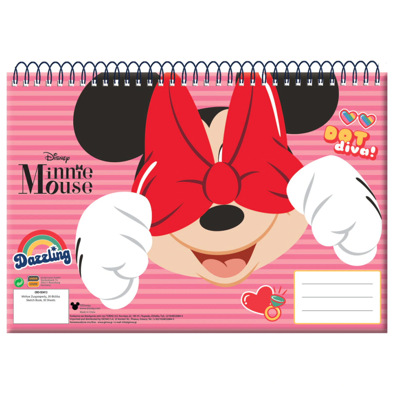 Disney Minnie Wink A/4 Caiet de schițe spiralat, 30 de coli poza produsului