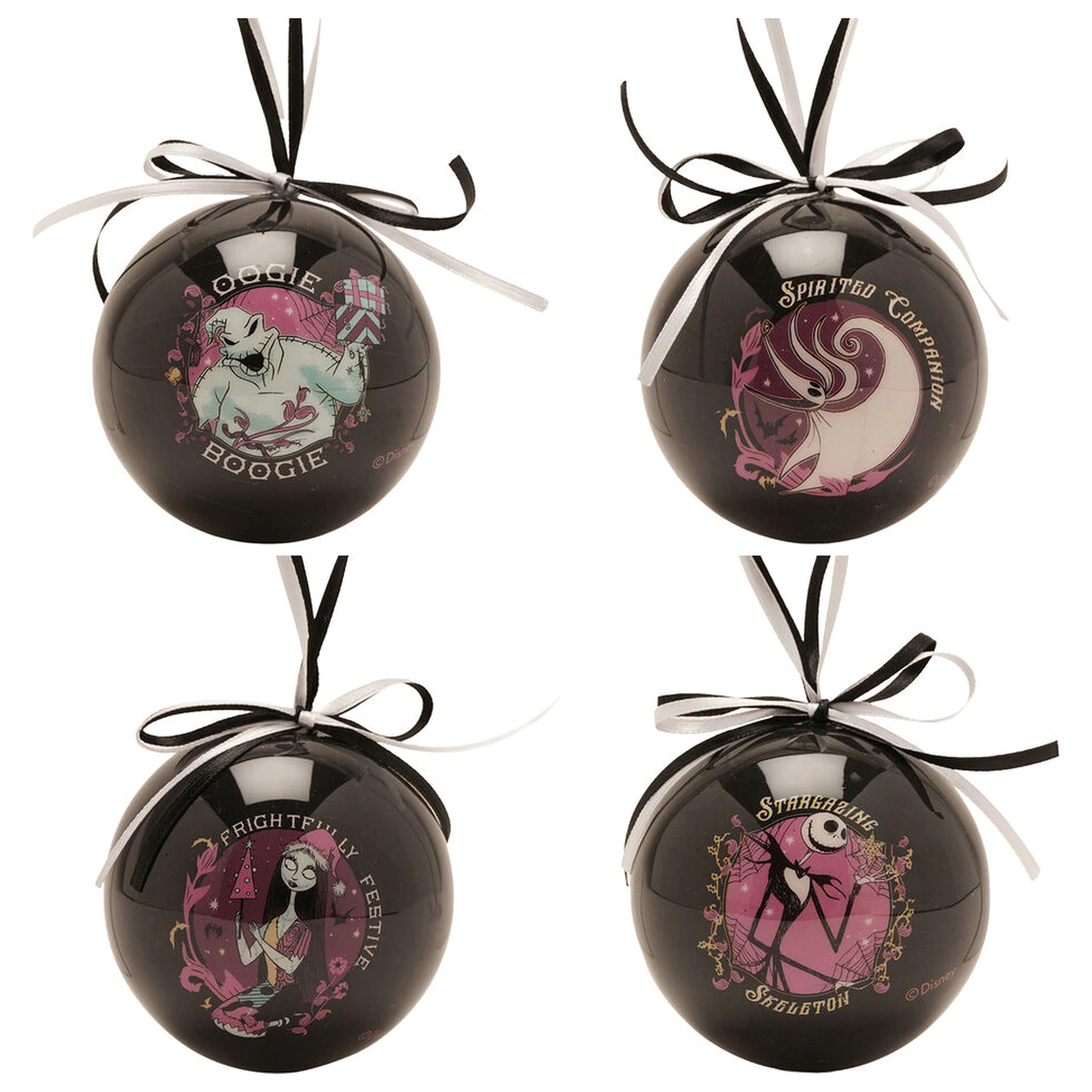 Disney Nightmare Before Christmas set 4 bile de Craciun poza produsului