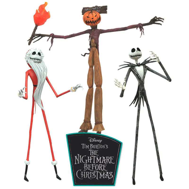 Nightmare before Christmas Figurine de acțiune Set de 3 The Jobs of Jack Skellington 18 cm poza produsului